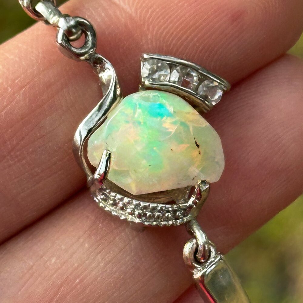 Opal Nugget & Silver Bracelet